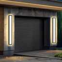 MELUCEE 2 Pack 32 inch Outdoor Wall Light for Porch 5 Color Dimmable | Modern LED Long Wall Lights Fixture,Exterior Linear Lighting Wall Mount for House Patio Garage,IP65 Waterproof,3000K-6000K