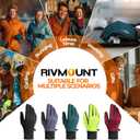 rivmount Winter Gloves Women Men, Cold Weather Touch Screen Liner Glove, Windproof 3-Layers, for Running, Cycling, Biking, Hiking, Driving (Small, Purple)