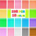 Bakatatoyz 108 Pack 18 Colors Mini Bubble Wand Bulk Assortment, Kid Party Favors Toy for Carnival Prizes, Goody Bag Stuffers, Themed Birthday, Halloween Treat or Trick Gift for Boys Girls Child