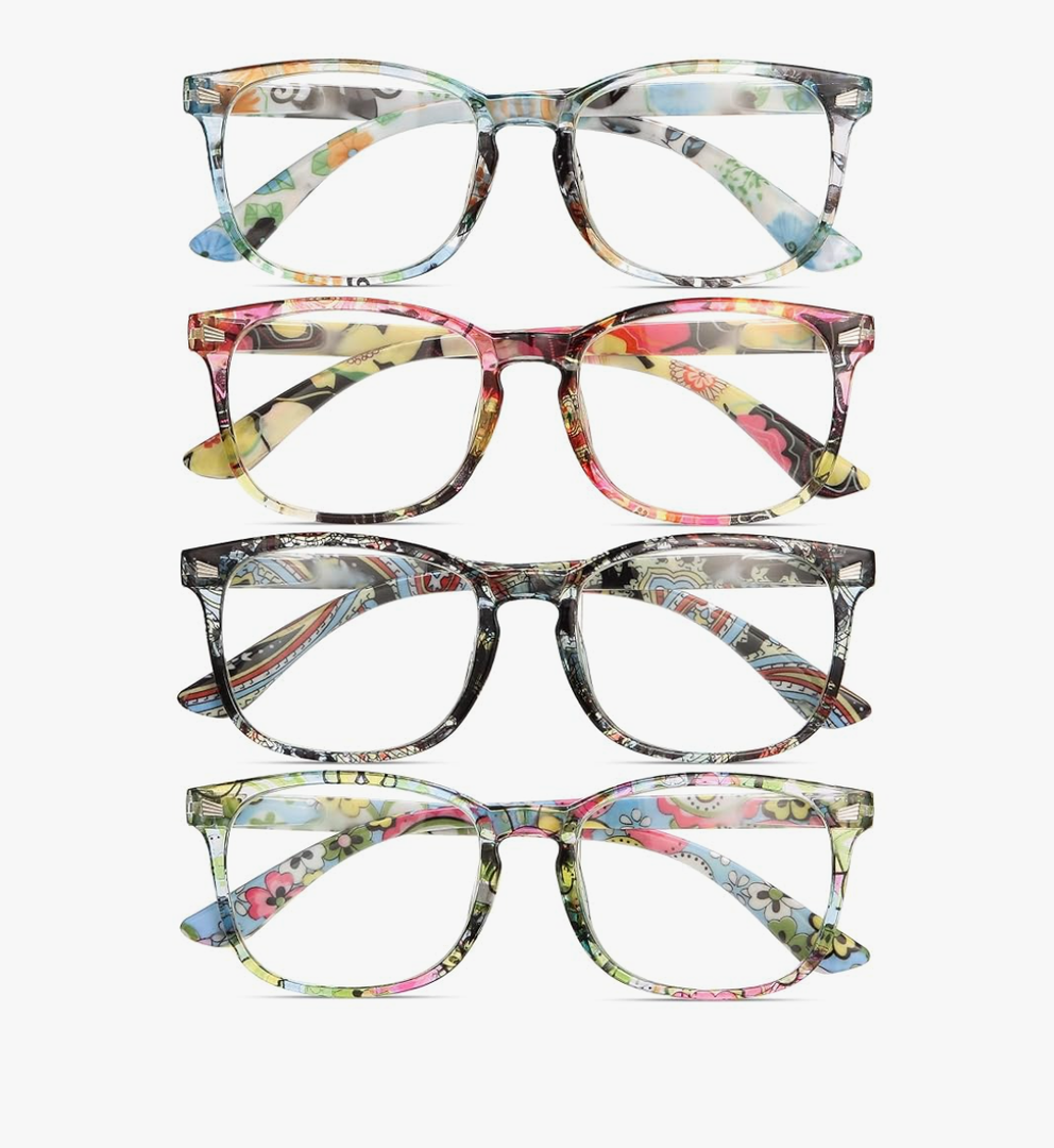BLS BLUES Reading Glasses for Women/Men, Readers for Women/Men, Eye glasses, Blue Light Reading Glasses, Cheaters, Eyeglasses +1.5