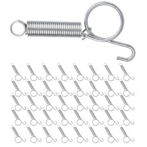 40 Pack Multi-Functional Metal Finger Spring Latch Hook for Rabbit Cage Door Dog Crate Lock Cat Door Latch for Fixing Small Animal, Rabbit, Dog, Parrot, Guinea Pig,Squirrel