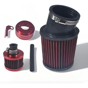 Air Filter 62mm&12mm Kit for Predator 200cc 212cc 224cc196cc for honda GX160 GX200 for Coleman CT200U CT200U-EX KT196 6.5Hp Engine Mini Bike Go Kart Red