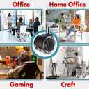 SEDDOX Office Chair Wheels Replacement Set of 5 - Dual 2 Inch Soft Chair Casters for Hardwood Vinyl Tile - Heavy Duty & Safe for All Floors - Fit Most Computer Gaming & Desk Chairs - Black