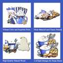 2 x Blue Christmas Decorations Winter Gnomes Wooden Hanging Ornaments 24PCS Vintage Dessert Hot Chocolate Mug & Sweet Treat Crafts with Ropes for Xmas Tree, Winter, Home, Party