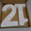 21st Birthday Decorations for Her Him,21st Birthday Centerpieces Table Decorations for Women Men,Light Up Numbers 21 Sign for Party Backdrop Wall Decor for 21 Wedding Anniversary Decoration