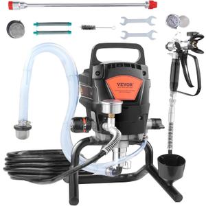 VEVOR 950W Stand Airless Paint Sprayer, 3000PSI High Efficiency Electric Airless Sprayer, Handheld Paint Sprayers for Home Interior and Exterior Furniture and Fences, Fine and Even Painting Effect
