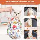 Cat Grooming Wrap, Cat Grooming Supplies for Cutting Nails, Cat Restraint for Nail Clipping to Anti-Scratch/Runaway/Bitten, Cat Swaddle Wrap for Calming & Holding Cat (XL (Within 18lbs)) (27.6''*27.6''(18Ibs))