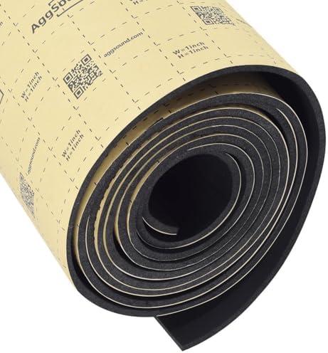 AggSound Roll Pack Sound Deadener for Cars-Auto Closed Cell Foam Noise Deadening Material-Heat Shield Insulation Dampening Mat, 157mil 6sqft