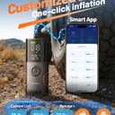 Tire Inflator Portable Air Compressor - Smart APP Control Bike Pump, All-in-One Storage Air Pump for Car Tires, 10000mAh with Digital Gauge, 150PSI Tire Pump for Car, Motorcycles, Bikes, Balls