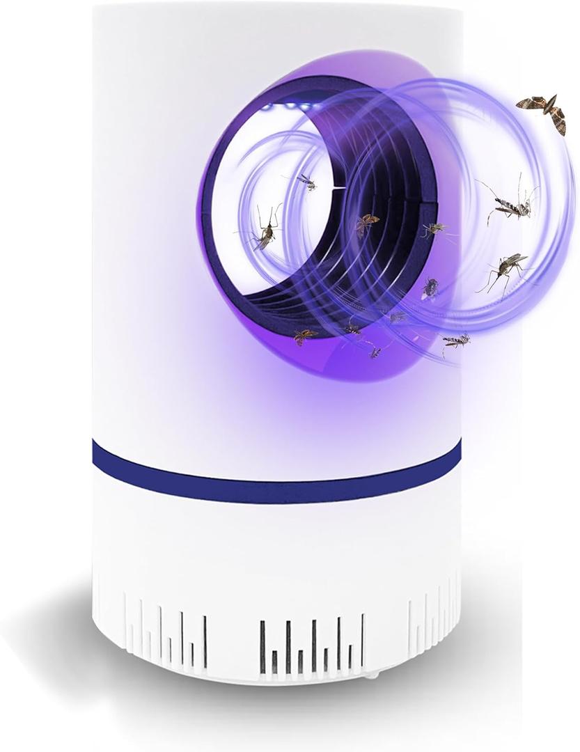 Fruit Fly Trap Flying Insect Traps Fan Powered Indoor Bug Catcher for Mosquitoes Gnats Fruit Flies Mosquito Killer Effective Blue Light (1, White)
