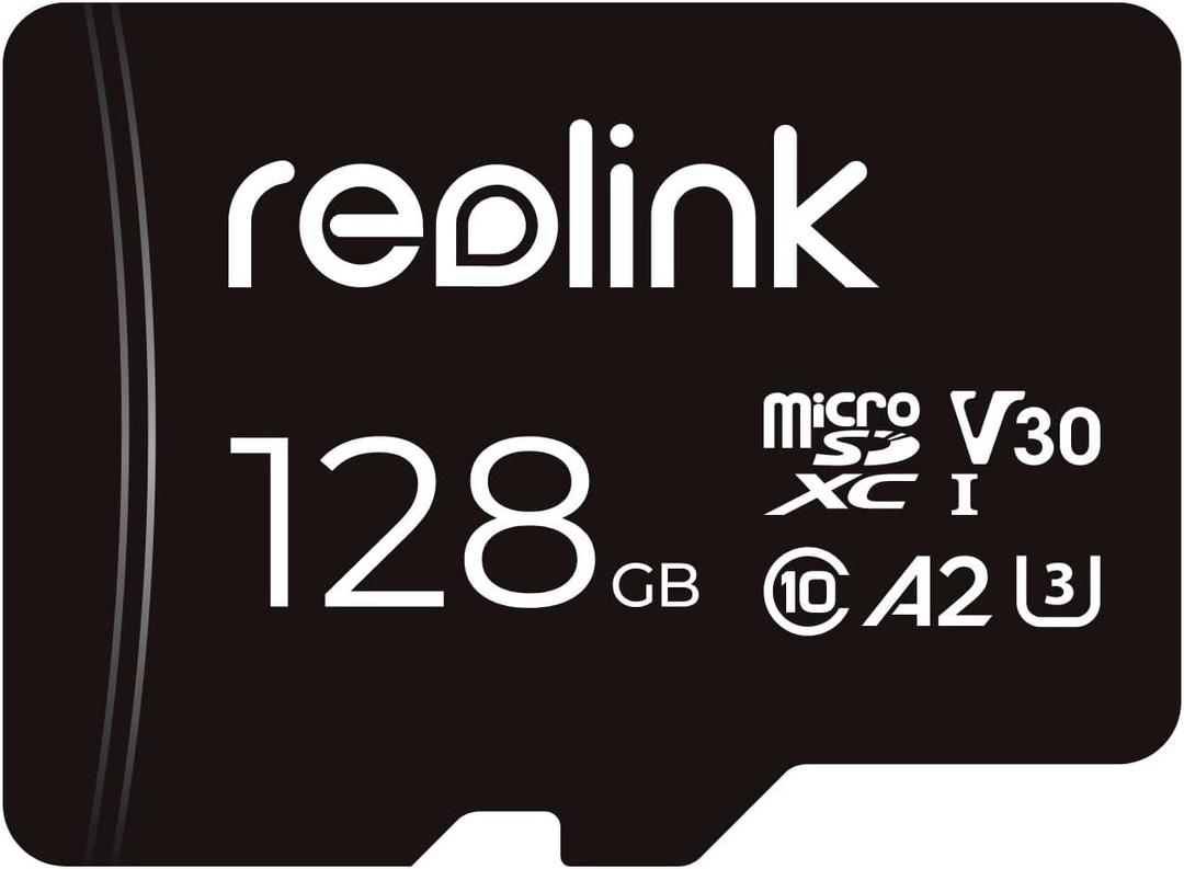 REOLINK 128GB microSDXC UHS-I Memory Card, U3, A2, V30, Class 10, Micro SD Card Compatible with Reolink Security Camera REOLINK 128GB microSDXC UHS-I Memory Card, U3, A2, V30, Class 10, Micro SD Card Compatible with Reolink Security Camera