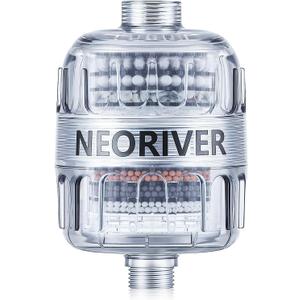 2 x Shower Filter, Improves Skin and Hair Texture, Softens Hard Water, 15 Layers Filter to Reduce Chemicals, Removes Chlorine and Harmful Substances