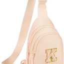 Viverte Small Initial Sling Bag for Girls & Women - Cute Crossbody Fanny Pack Gift
