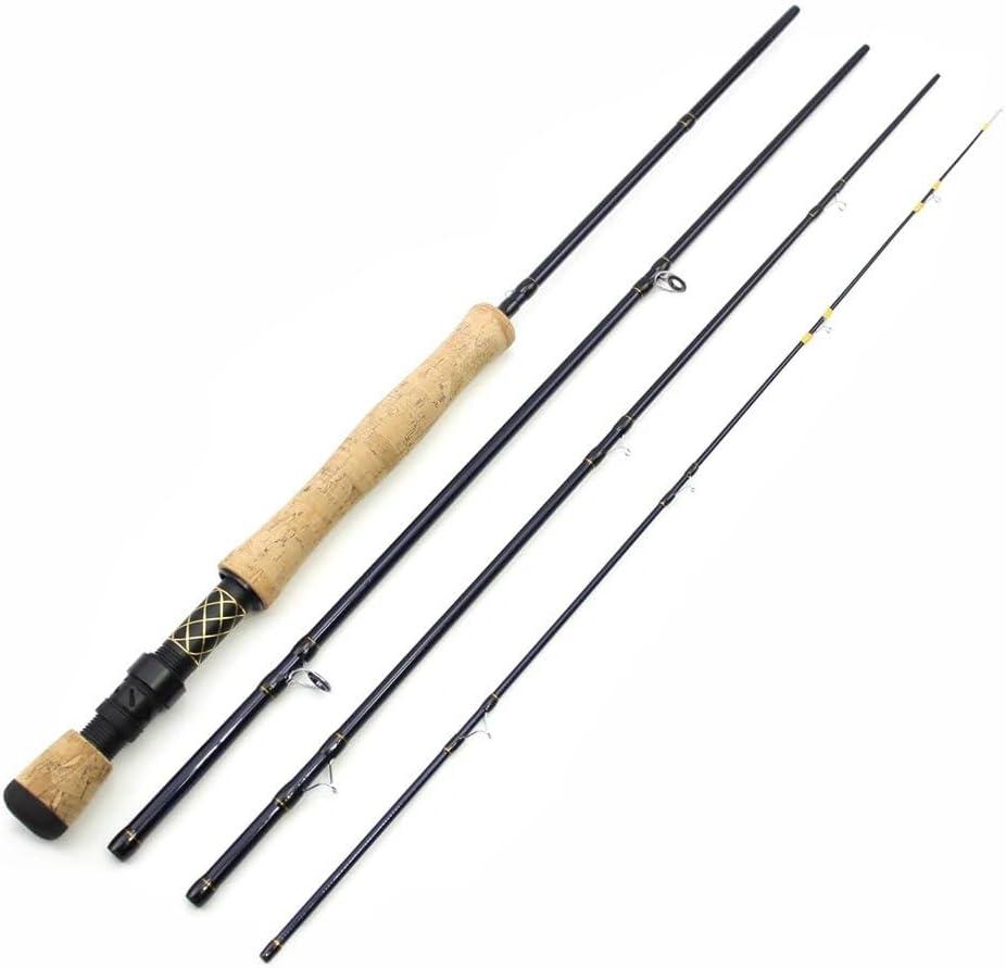 1.98M 2.1M 2.4M 2.7M Carbon 4 Sections Fly Fishing Rod LW 7/8 Fast Action Freshwater Fly Rods for Trout Salmon Fishing Portable Sea Pole