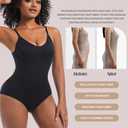 HUGINOCT Body Shaper Tummy Control Seamless Shapewear for Women Under Dress Shirts Light Compression Bodysuit