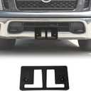 Front License Plate Mount Bracket Replacement Compatible with Nissan Titan 2016-2024, ABS Front Bumper License Plate Frames Holder, License Plate Trim Base Replacement Kit (Black)