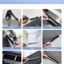 3 x Crevice Cleaning Brushes, Scrub Brush for Hard to Reach Small Space, Home Essentials, Cleaning Supplies, Cleaning Tools for Household Use, Bathroom, Shower, Kitchen, Toilet, Window (3, Black)