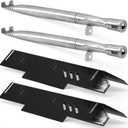 Hiorucet Grill Replacement Parts for Dyna Glo DGF350CSP, DGF350CSP-D 2 Burners, DGH353CRP, DGH373CRP-D, DGC350CNP-D. Heat Plate Shield Tent Burner Covers and Burner Tubes for Dyna Glo BBQ Grill Parts.