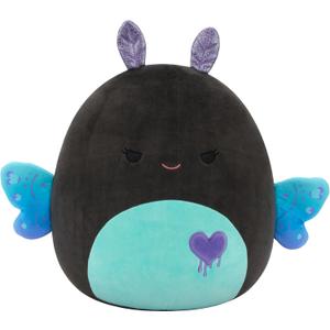 Squishmallows Original 14in Salem The Mischievous Black and Teal Moth  Official Jazwares Plush (Large)
