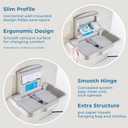 Baby Changing Station Wall Mounted, Baby Changing Table with Safrty Strap, HDPE Fold-Down Diaper Changing Station Table, Foldable Diaper Changing Unit for Commercial Bathroom Restroom