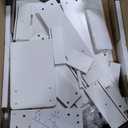 COMHOMA Makeup Vanity Desk with Mirror and Lights, Vanity Table and Chair Set with 5 Drawers and Charging Station, Bedroom Dresser LED Mirror Stepless Dimmable & 3 Color Modes Adjustable, Pearl White (Large)