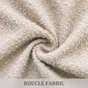 Laolitou 2 Pack Boucle Pillow Covers 18x18 Inch with Faux Leather Accents Pillow Cases Cosy Soft Decorative Pillows for Sofa Couch Bed Chair Bedroom Living Room Home Decor, Oatmeal