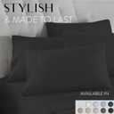 Danjor Linens Bed Sheet Set King Size for Hot Sleepers, Hotel Premium Sheets with 4 Pillowcases, Lightweight Brushed Microfiber Deep Pockets, Breathable Cooling 6 Piece Bedding Sets, Black