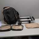 Rolling Teacher Bag with Wheels, Teacher Tote Bag with Detachable Trolley, Fits for 15.6" Laptop, (Patent Design) (Black)