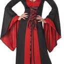 Women's Deluxe Hooded Robe Costume (Red), XL