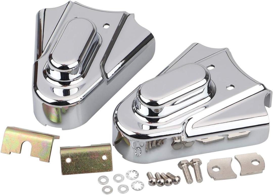 2pcs Motorcycle Chrome Rear Wheel Shaft Cap Side Protector Guard Axle Covers Compatible with Harley Softail Heritage Springer Standard Custom 1986-2007