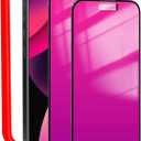 2 Pack Privacy Screen Protector for iPhone 17 Air Anti-Spy Tempered Glass Gradient Colorful 17Air Mirror Effect Full Coverage Anti-Bluelight Anti-Bubble Alignment Frame 6.5 Inch (Pink)