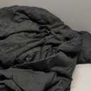 satisomnia Queen Comforter Set Black, Soft Seersucker Comforters Queen Size Bed, 3 Pieces Lightweight Down Alternative Bedding Comforter Full Sets All Season, Fluffy Comforter with 2 Shams 90x90 in