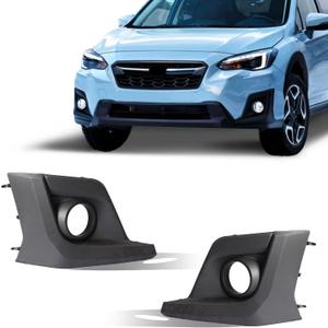 Fog Light Cover Bezel Compatible with 2018-2020 Subaru Crosstrek Replacement for 57731FL092 57731FL082 SU1038121 SU1039121 PP Plastic Fog Light Bezel Driver & Passenger Side Fog Light Housing