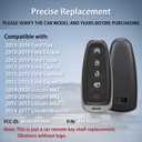 5-Button Smart Key Fob Shell Fit for Ford Escape 2013-2019/Explorer 2011-2015/Edge 11-15/Lincoln MKT 13-20, M3N5WY8609 164-R8092;Keyless Entry Housing for Push-to-Start Models (No Electronics)