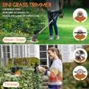 Electric Weed Wacker Cordless,Stringless Weed Trimmer Eater Battery Powered, 47.2 inches