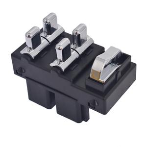 Master Driver Side Power Window Switch Replacement for 1998-2002 Town F8VZ-14529-AA, Push Button, Manual Operation, Black