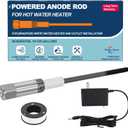Anode Rod for Hot Water Heater Powered Titanium Anode Rod Suitable for 40-89 Gallon Water Tanks24 Hour Odor Elimination, Stops Corrosion, Universal Fit Except NOT Compatible with Bradford White