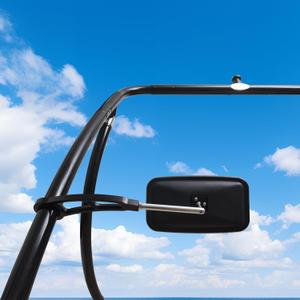 Wakeboard Tower Mirror 7x13" Convex  Extra Wide View, Vibration-Free 360 Adjustable Arm, Fits 2.5" Tubes, Universal Boat Rear View for Wake Surf, Water Ski & Tubing