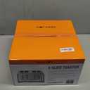 Toaster 4 Slice, Dual Independent Controls, Extra Wide Slot Toasters for Bagel, Bread, Waffles, 7 Shade Settings, 4 Main Functions, Removable Crumb Tray, 1500 Watts, Brushed Stainless Steel