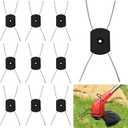 String Trimmer Head Electric Weed Trimmer Blade Replacement Steel Wire Line Trimmer Spool Wire Weed Trimmer Head Weed Wacker Attachment for Cordless Grass Trimmers (10Pcs, Bore 0.2inch/5.5mm)