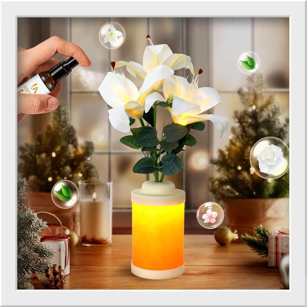 Lily Flower Night Light,Decorating Bedrooms,Dining Rooms,Hotels,Living Rooms,as a Birthday Gift for WomenMothersChildren and Friends (Lily Lamp)