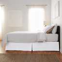Amazon Basics Lightweight Pleated Bed Skirt, Twin, Bright White, Solid