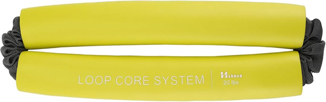Hip and Core Band System, Loop Resistance Bands to Stretch and Workout, Glute Bands for Women, Exercise Hip Halo Bands (Yellow - 20 lbs)
