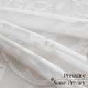 Jubilantex White Floral Lace Sheer Curtains with Decorative Scalloped Edge95 Inches Long for Bedroom Living Room Girl's Room,Set of 2 Panels,52" W