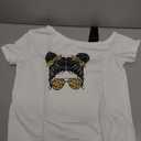 SHENHE Girl's Summer Graphic Tee Cut Out Shoulder Short Sleeve Asymmetrical Tshirt Top White 11Y
