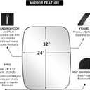 Oval Bathroom Mirror, 24x32’’ Matte Black Metal Frame Oblong Mirror for Bathroom, Modern Black Oval Bathroom Mirror for Over Sink, Hangs Horizontal or Vertical