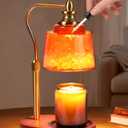 3-in-1 Candle Warmer Lamp with Timer Dimmable, Himalayan Salt Lamp & Passive Diffuser, Gifts for Women, House Warming Gifts New Home Decor, Wax Melt Warmer for Jar Candles (Gold)