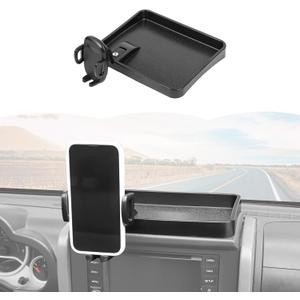 RT-TCZ Cell Phone Holder Dash Mount Holder with Storage Box Bracket Center Console Interior Accessories for Jeep Wrangler JK JKU 2007-2010