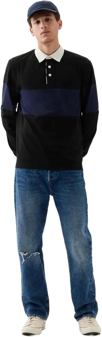 Gap Men's Everyday Soft Long Sleeve Tee T-Shirt (Black, XXL)