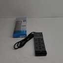 Belkin 12-Outlet Surge Protector Power Strip w/ 12 AC Outlets & 8ft Flat Plug, UL-listed Heavy-Duty Extension Cord for Home, Office, Travel, Computer, Laptop, Charger - 3,940 Joules of Protection